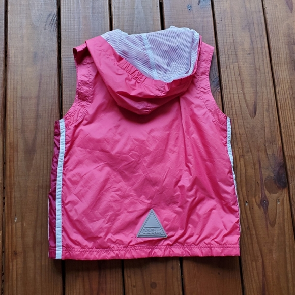 Vintage 90's L.L. bean girls L or S/M regular pink swish zip vest top - Picture 2 of 5